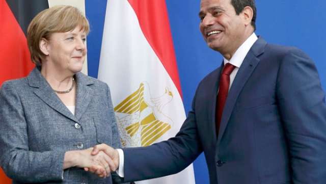 الرئيس عبد الفتاح السيسى وانجيلا ميركل المستشارة الألمانية