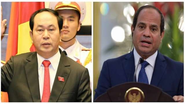 الرئيس المصرى عبد الفتاح السيسى ونظيره الفيتنامى
