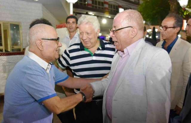 مرتضى منصور رئيس نادى الزمالك وحلمى النمنم وزير الثقافة