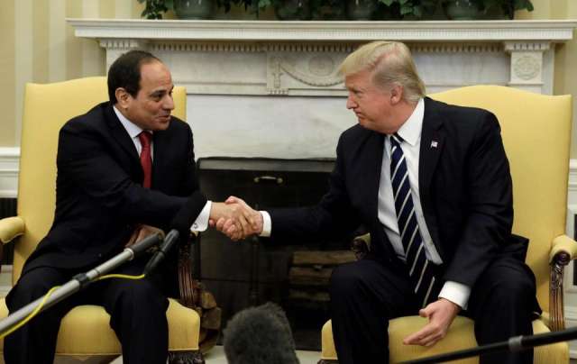 الرئيس المصرى عبد الفتاح السيسى والرئيس الأمريكى دونالد ترامب
