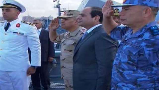 الرئيس عبد الفتاح السيسى رئيس الجمهورية فى عيد البحرية