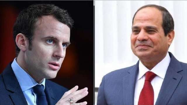 الرئيس السيسى ونظيره الفرنسى ماكرون