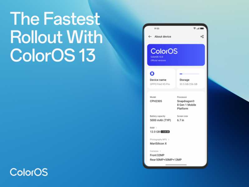 OPPO تحقق أسرع طرحٍ لها من خلال نظام تشغيل ColorOS 13