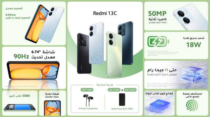 ”شاومي” تطرح هاتفها الجديد Redmi 13C يحمل شعار ” صُنع في مصر”