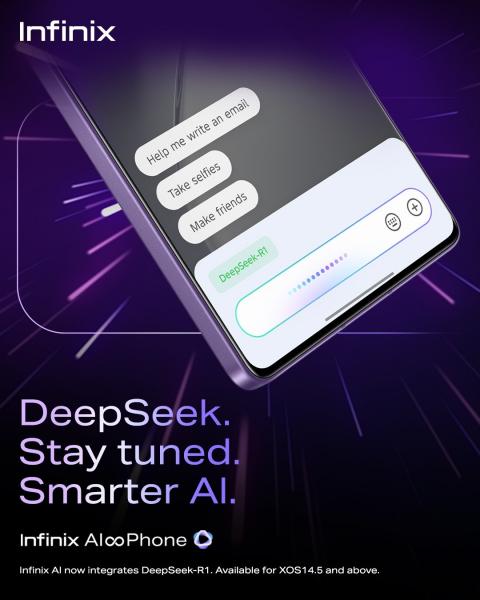 إنفينيكس تعزز تجربة الذكاء الاصطناعي في هواتفها بدمج تقنية DeepSeek-R1