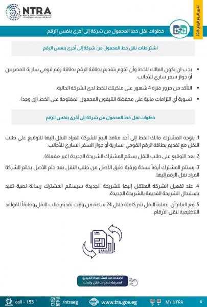 تعرف علي اشتراطات وخطوات نقل خط المحمول من شركة إلي أخرى بنفس الرقم