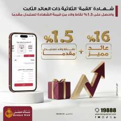 شهادة ”القمة” الثلاثية ذات العائد الثابت من بنك مصر تتيح 1.5% نقاط ولاء من قيمة الشهادة تستبدل مقدماً