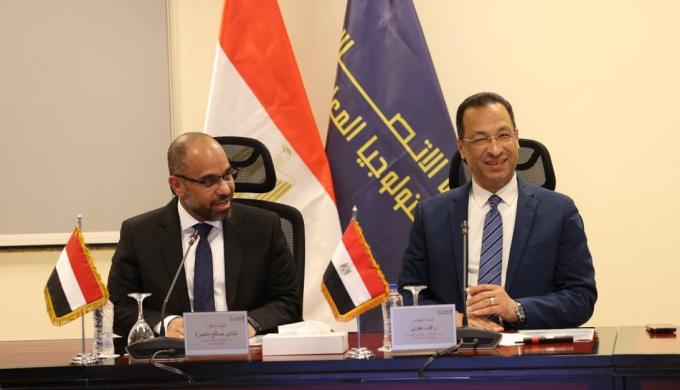 التحول الرقمي وبناء القدرات الرقمية محور مباحثات وزير الاتصالات مع نظيره اليمنى