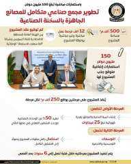 ” اقتصادية قناة السويس ”  و ” ألفا سمارت الإماراتية” لتطوير مجمع صناعي متكامل للمصانع الجاهزة بمنطقة السخنة الصناعية