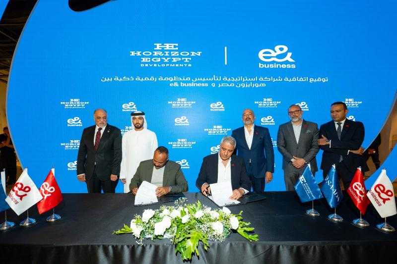 e& Business وهورايزون مصر توقعان شراكة استراتيجية لتأسيس منظومة رقمية ذكية في مشروع سعادة القاهرة الجديدة