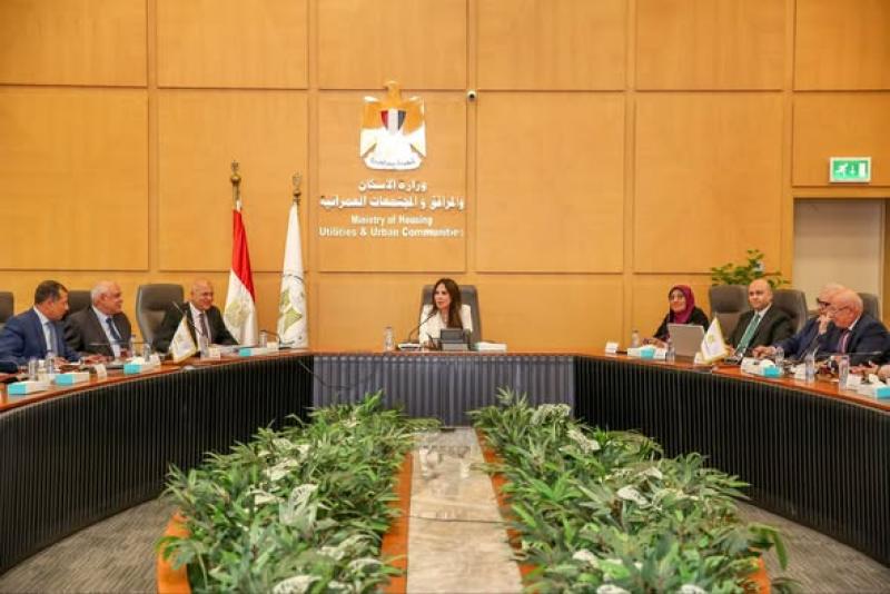 وزيرة الاسكان خلال الاجتماع