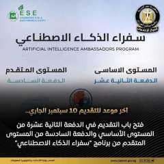 ” القومى للاتصالات ” يفتح باب التقديم في دورة جديدة من برنامج ”سفراء الذكاء الاصطناعي”